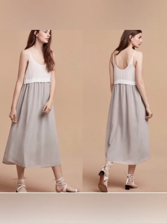 Aritzia Wilfred Bisous Silk Slip Midi Dress - Picture 2 of 13